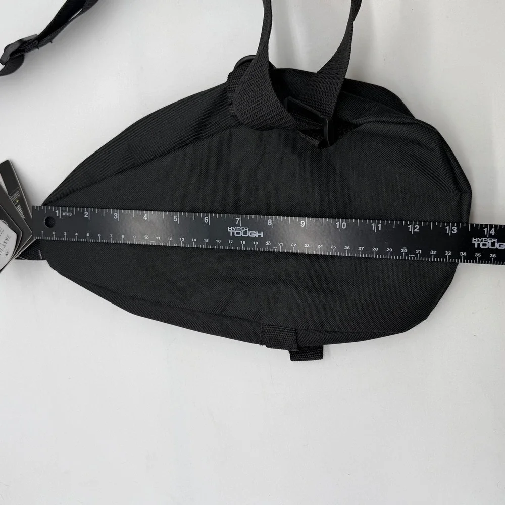 EAST WEST USA Black Sling Bag Chest Pack Fanny Pack American‎ Flag Patch utility